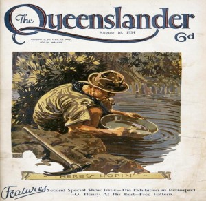 Illustrated front cover from The Queenslander, August 16, 1934