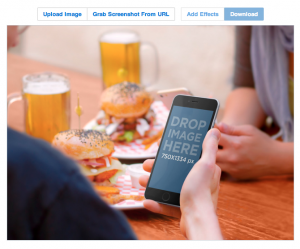 Placeit makes it easy to add your product directly into the photograph before you license it.